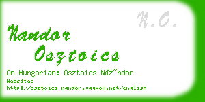 nandor osztoics business card